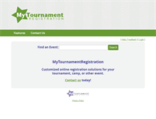 Tablet Screenshot of mytournamentregistration.com